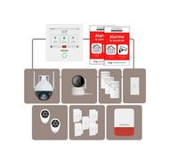 Daewoo - Alarme Maison WiFi + GSM Sans Fil Touch AM341 - Sans Abonnement - Kit Complet avec Caméras Full HD Intérieure/Extérieure