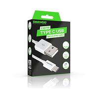 Daewoo Câble USB de Type C pour Charge Rapide de 3 mètres pour Connexion de données et de synchronisation, Niveau de Puissance 5 V 2,1 A, Utilisation avec Adaptateur Compatible