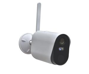 Daewoo Caméra Autonome sans Fil WiFi Int/Ext W502 Full HD, détection de Mouvement, Vision Nocturne en Couleur, système Audio bidirectionnel, Compatible avec Amazon Alexa, Blanc