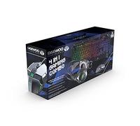 Daewoo Ensemble de Jeu 4 en 1, Comprend Un Clavier Filaire Lumineux, Une Souris et des écouteurs, Un Tapis de Souris imperméable et antidérapant