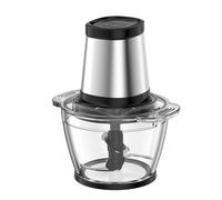 Daewoo Hachoir électrique avec bol en verre de 1 litre et 4 lames en acier inoxydable et fond antidérapant Moteur 500 W