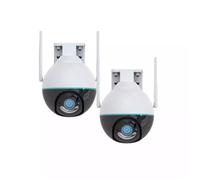 Daewoo - Pack 2 caméras extérieures rotatives EP506 filaires - WiFi ou PoE - Secteur ou Ethernet
