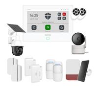 Daewoo Pack Alarme Connectée WiFi/GSM Touch 7 Pouces AM501L - Système sans Fil et sans Abonnement, Compatible Animaux, Détecteurs Inclus + Caméra de Surveillance Full HD, Application Mobile Incluse