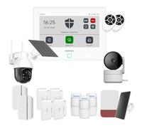 Daewoo Pack Alarme Connectée WiFi/GSM Touch 7 Pouces AM502L - Système sans Fil et sans Abonnement, Compatible Animaux, Détecteurs Inclus + Caméra de Surveillance Full HD, Application Mobile Incluse