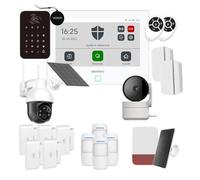 Daewoo Pack Alarme Connectée WiFi/GSM Touch 7 Pouces AM503L - Système sans Fil et sans Abonnement, Compatible Animaux, Détecteurs Inclus + Caméra de Surveillance Full HD, Application Mobile Incluse