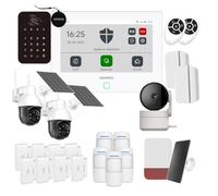 Daewoo Pack Alarme Connectée WiFi/GSM Touch 7 Pouces AM505L - Système sans Fil et sans Abonnement, Compatible Animaux, Détecteurs Inclus + Caméra de Surveillance Full HD, Application Mobile Incluse