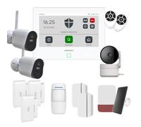 Daewoo Pack Alarme Connectée WiFi/GSM Touch 7 Pouces AM507L - Système sans Fil et sans Abonnement, Compatible Animaux, Détecteurs Inclus + Caméra de Surveillance Full HD, Application Mobile Incluse