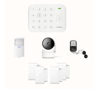 Daewoo Pack Alarme Connectée WiFi Vigilia VIG101 - Système sans Fil et sans Abonnement, Compatible Animaux, Détecteurs Inclus + Caméra de Surveillance Full HD, Application Mobile Incluse
