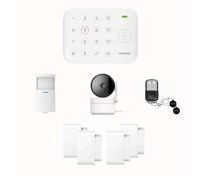 Daewoo Pack Alarme Connectée WiFi Vigilia VIG101 - Système sans Fil et sans Abonnement, Compatible Animaux, Détecteurs Inclus + Caméra de Surveillance Full HD, Application Mobile Incluse