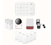 Daewoo Pack Alarme Connectée WiFi Vigilia VIG103 - Système sans Fil et sans Abonnement, Compatible Animaux, Détecteurs et Sirène Inclus + Caméra de Surveillance Full HD, Application Incluse