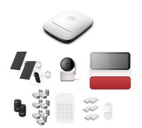 Daewoo - Pack Alarme Maison sans Fil Elite (Horizon+) - Centrale PA501Z - Kit XXL 18 Accessoires + 2 Caméras Solaires Extérieures & 1 Intérieure - WiFi/GSM sans Abonnement