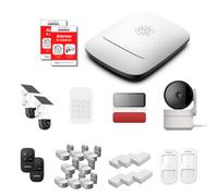 Daewoo - Pack Alarme Maison sans Fil Elite (Tranquillité+) - Centrale PA501Z - Kit XXL 20 Accessoires + 2 Caméras solaires Motorisées & 1 Intérieure - Passerelle Zigbee - WiFi/GSM sans Abonnement