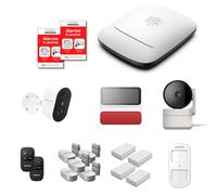Daewoo - Pack Alarme Maison sans Fil Elite (Zenguard) - Centrale PA501Z - Kit Comprenant 13 Accessoires + 1 Caméra Autonome Extérieure & 1 Intérieure - Passerelle Zigbee - WiFi/GSM sans Abonnement