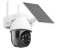 Daewoo Security - Caméra Surveillance Extérieure Solaire WiFi W512MW - 2K 1440p - 100% Autonome sans Fil, Détection Humaine PIR, Vision Nocturne Couleur, Rotation 355°, sans Abonnement