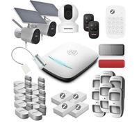 Daewoo Security PA513Z - Pack Alarme Maison sans Fil 4G & Zigbee, sans Abonnement, 3 Caméras HD + Sirène Solaire 100dB, 10 Contacteurs, 6 Détecteurs Animaux, Compatible Alexa & Google Home