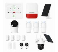 Daewoo Security Pack Alarme Maison Connectée WiFi/GSM 4G AM502 - Sans Fil, Sans Abonnement, Compatible Animaux - 2 Caméras Surveillance Full HD Incluses - Alexa & Google Home - App Daewoo Home Connect