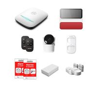 Daewoo Security - Pack Alarme Maison Connectée WiFi & GSM - Système Sécurité sans Fil avec Caméra HD, Sirène Extérieure Solaire, Détecteurs Zigbee & Compatible Animaux - sans Abonnement