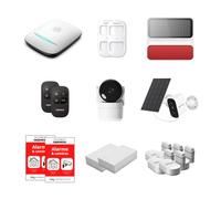 Daewoo Security - Pack Alarme Maison Connectée WiFi & GSM - Système Sécurité sans Fil avec Caméras Intérieure & Extérieure + Solaire, Sirène, Détecteurs Zigbee - sans Abonnement - Alexa & Google Home