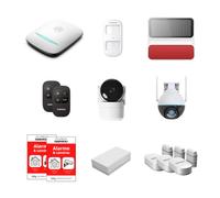 Daewoo Security - Pack Alarme Maison Connectée WiFi & GSM - Système Sécurité sans Fil avec Caméras Intérieure & Extérieure Rotative, Sirène Solaire, Détecteurs Zigbee - sans Abonnement