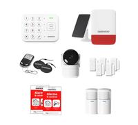 Daewoo Security - Pack Alarme Maison WiFi + GSM Vigilia VIG103+ - sans Fil sans Abonnement, Caméra Full HD, Sirène Extérieure, Détecteurs Mouvement & Ouverture, App Mobile