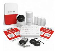 Daewoo Security Vigilia Essential - Alarme Maison WiFi sans Fil avec Caméra Intérieure Full HD - Kit Sécurité Complet avec Sirène Extérieure et Détecteurs - sans Abonnement