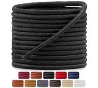 Dafannis 2 Paires Lacets Cirés Ronds pour Chaussures Habillées et de Ville, Remplacement Business Boot Bottines, Épaisseur 2,5 mm