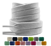 Dafannis 2 Paires Lacets Coton, Lacets Plats Larges de 9 mm Résistants à la Déchirure pour Sneakers, Chaussures de Sport, Baskets, Lacets de Remplacement Haut de Gamme