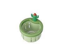 Dafape Crépine de Vidange d'évier de Cuisine Cactus, Filtre d'évier Bouchon de Collecteur de Déchets Panier de Vidange Automatique Pressable pour la Maison de Nourriture Mignon (Vert)