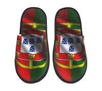 D'Affaire Pantoufles Chaussons Drapeau Du Portugal Pantoufles De Voyage Anti Odeur Pantoufles En Coton Épais Chaussons Pour Outdoor Hôtels De Camping L