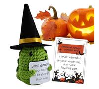 d'affirmation Positive, Mignonnes poupées positives tricotées, têtes de Citrouille, d'halloween | Cornichon au Crochet Fait à la Main, tricotée au avec Carte Positive