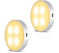 Daffodil LEC022 - Lampe Placard Escalier Détecteur de Mouvement LED Intérieur Aimanté Autocollant - Spot Lumière chaude Rechargeable Magnétique