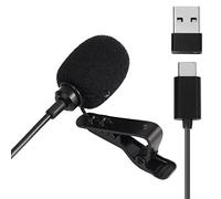 Daffodil MCP150B Microphone Cravate à Clip USB-C pour Téléphone Ordinateur