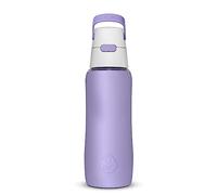 Dafi Gourde filtrante d'eau SOLID SiliconeFit Violet 0,7 L - Filtre à charbon inclus, Tritan® sans BPA, Pour le sport, la gym, à l’école, le travail et le voyage - Bouteille filtrante