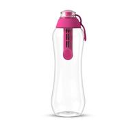 Dafi Gourde Filtrante Soft, 1 Filtre à Charbon Actif Rose 0,5 L - Filtre le Chlore et autres contaminants, Gourde Sport Transparente, Bouteille Filtrante Sans BPA, Gourde Paille, Bouteille d'eau