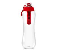 Dafi Gourde Filtrante Soft, 1 Filtre à Charbon Actif Rouge 0,7 L - Filtre le Chlore et autres contaminants, Gourde Sport Transparente, Bouteille Filtrante Sans BPA, Gourde Paille, Bouteille d'eau