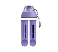 DAFI Lot de 2 filtres + bouchon pour gourde filtrante DAFI Soft, Violet - Filtres de remplacement sans BPA, Élimine le goût et l'odeur du chlore - Filtres à charbon