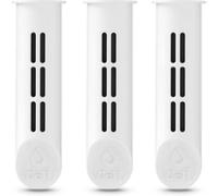 DAFI Lot de 3 filtres convient aux gourdes DAFI Soft et Solid, Blanche - Filtres de remplacement sans BPA, Élimine le goût et l'odeur du chlore - Filtres à charbon