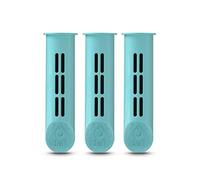 DAFI Lot de 3 filtres convient aux gourdes DAFI Soft et Solid, Turquoise - Filtres de remplacement sans BPA, Élimine le goût et l'odeur du chlore - Filtres à charbon