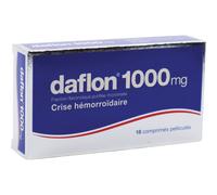Daflon 1000mg Fraction Flavonoïque Purifiée Micronisée Crise Hémorroïdaire 18 Comprimés Pelliculés