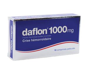 Daflon 1000mg Fraction Flavonoïque Purifiée Micronisée Crise Hémorroïdaire 18 Comprimés Pelliculés