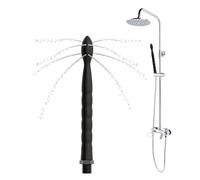 DAFNE 1 Pièce 8 Trous Lavement Douche Anus,Silicone Buse de Douche en Silicone pour la Pénétration Anale et la Toilette Intime à la Maison pour Hommes Femmes Couples(Noir)