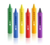 DAFNE 6Pcs Crayons de Bain, stylos de Bain colorés lavables pour Enfants, Jouet de Douche créatif sans désordre, Amusement de Bain effaçable, bâtons de Peinture pour la Baignoire, 6 couleurs