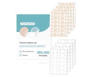 DAFNE 720 Pièces Pimple Patches,Hydrocolloïde Acné Patch,Invisible Naturel Patch Bouton,Patch Bouton Acne,Utilisation de Jour et de Nuit,2 en 1, Avec Huile De Tea Tree Et Acide Salicylique,Style A