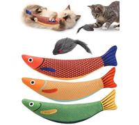 DAFNE Lot de 4 Jouets pour Chats, Jouet Interactif à l’Herbe à Chat & silvervine, Aide au Développement Physique et Mental du Chat, Doux et Durable, Pour les chatons et les chats adultes
