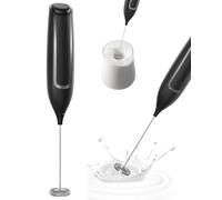 DAFNE Mousseur à Lait électrique, Touilleur Electrique, Mini Fouet en Acier Inoxydable avec couvercle, Moteur Extra Fort et Alimenté pour Café/Café au Lait/Cappuccino/Chocolat Chaud, Style B