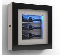 dafnedesign. com - Cadre vin - Présentoir réfrigéré pour trois bouteilles en horizontale. Structure en métal. Structure de porte en aluminium. Cadre en boisHPL vetrocamera 20 mm. Joint magnétique.