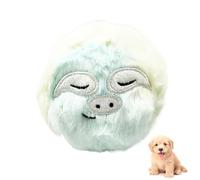 DAFORERAL Balle en peluche pour chien, 11 cm, jouet couineur durable pour rapporter en plein air et soulager le stress, balle à picots douce pour chiens de taille moyenne (paresseux bleu)