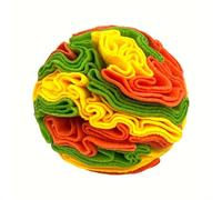 DAFORERAL Balle interactive pour chiens - Jouet à mâcher pour renifler et fuir de nourriture - Idéal pour le nettoyage des dents, le dressage et la stimulation mentale (orange, vert, jaune, 20 cm)