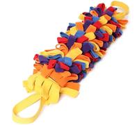 DAFORERAL Bâton de fitness pour chien - Jouet puzzle interactif distribuant des friandises pour la stimulation mentale, l'entraînement à la corde - Soulage le stress - Couineur - Lavable - Jaune