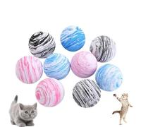 DAFORERAL Galaxy Lot de 9 balles de jeu en EVA pour chat, 4 cm de diamètre, balle légère pour divertissement en intérieur